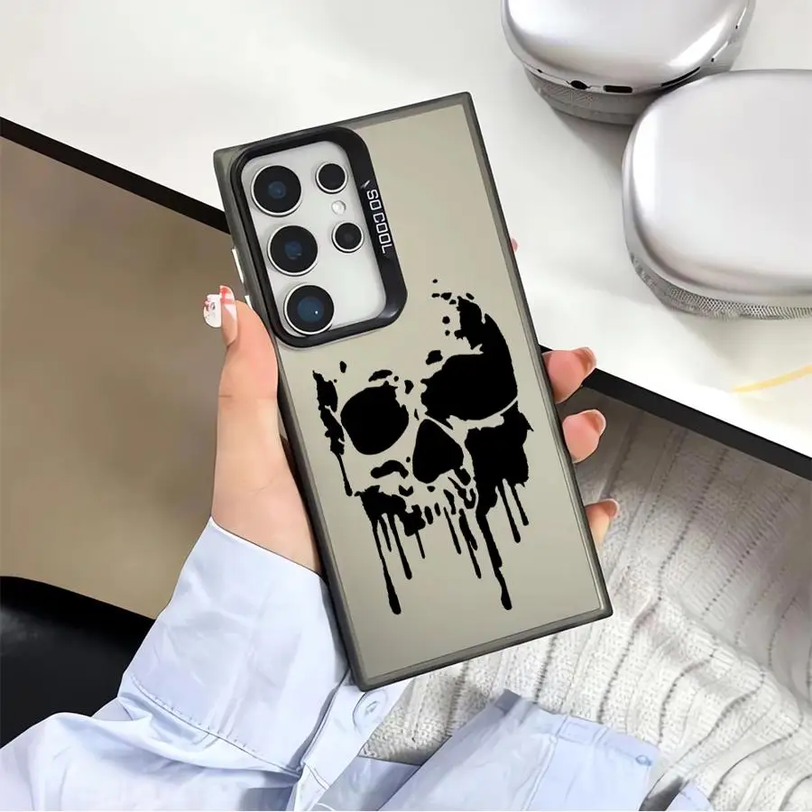 مرعبة كول الجمجمة لينة غطاء الهاتف حقيبة لهاتف سامسونج غالاكسي S21 نوت 20 الترا S20 FE S24 الترا S25 S22 الترا S23 S25 زائد S24 #4
