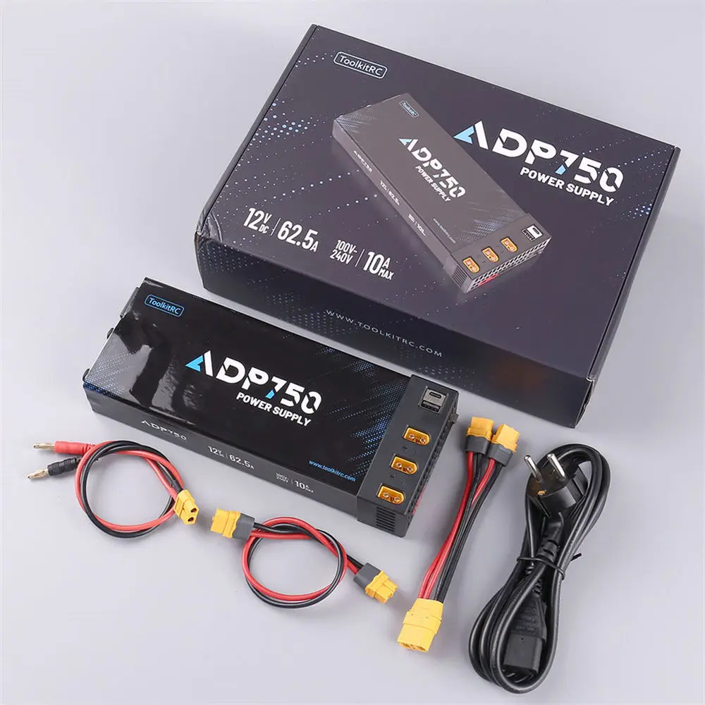ToolkitRC ADP750 Charging Power Adapter 10A Input 12V Output 62.5A Power Supply for Electronics