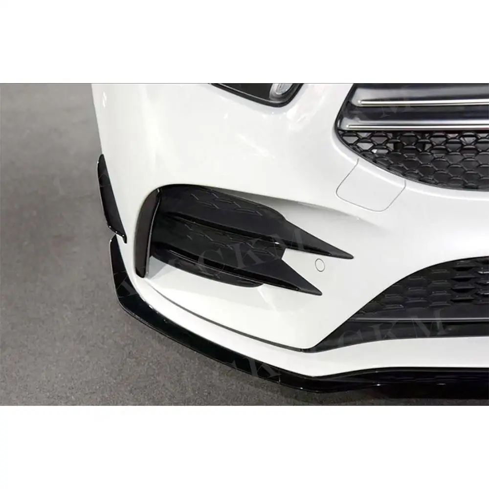 

7Pcs B Style Front Bumper Lip Front Spoiler Flaps Canard for Mercedes Benz A Class W177 A35 AMG Sedan 2019 2020 2022