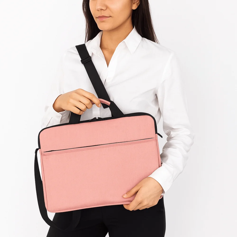 

Ультратонкая сумка для ноутбука с плечевым ремнем, вместительная сумка для хранения компьютера, противоударный чехол для переноски планшета с защитой от падения