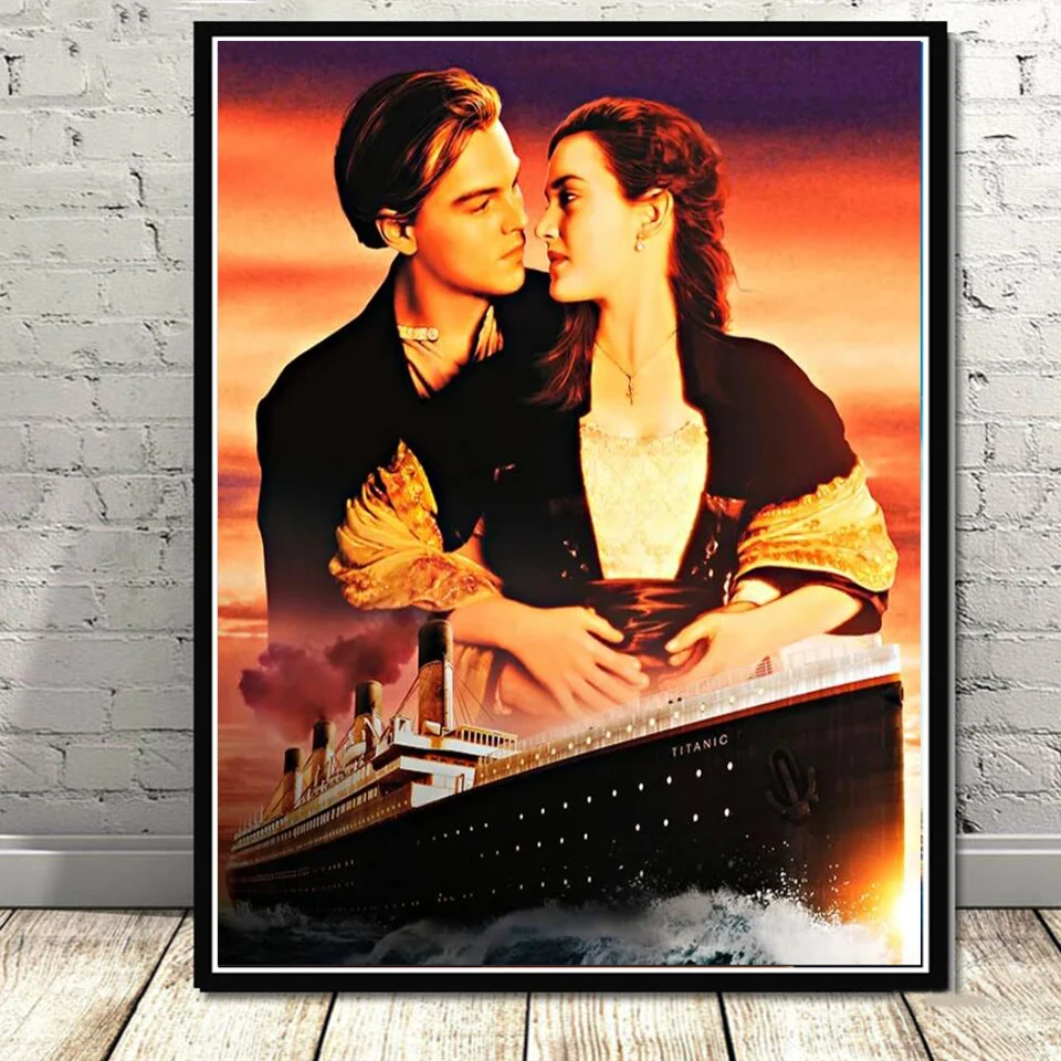 Titanic Sweet Couple Diamond Painting Classic film Diamond Mosaic Embroidery Art Wall Decor Rhinestone Pictures New Arrival