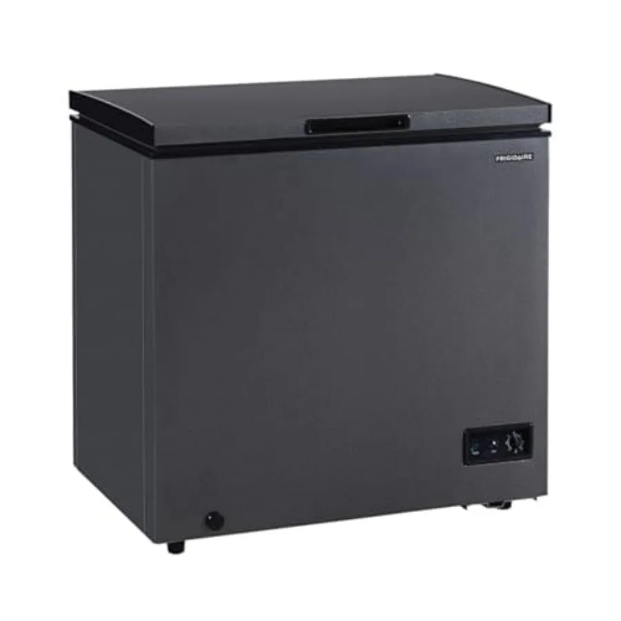 Chest Deep Freezer for home use, steel body, white, 7 Cu. Ft. capacity with rugged design, adjustable thermostat, removable vin