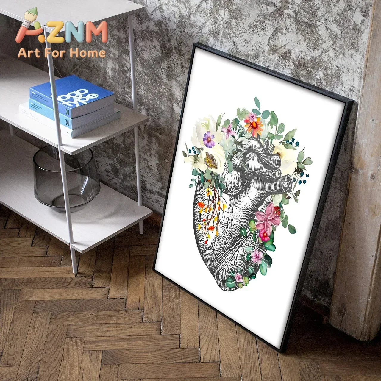 1pc frameless Canvas Painting Butterflies Aesthetics Human Body Anatomy Aesthetic Canvas Painting Posters Prints Wall  Picture F