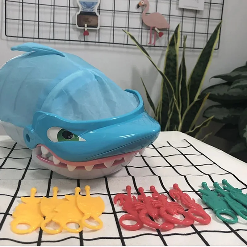 Fun Shark Bite Board Game Prank fishing touch great white shark Action Games Snag the Fish and Be The Winner For 2-4 Players