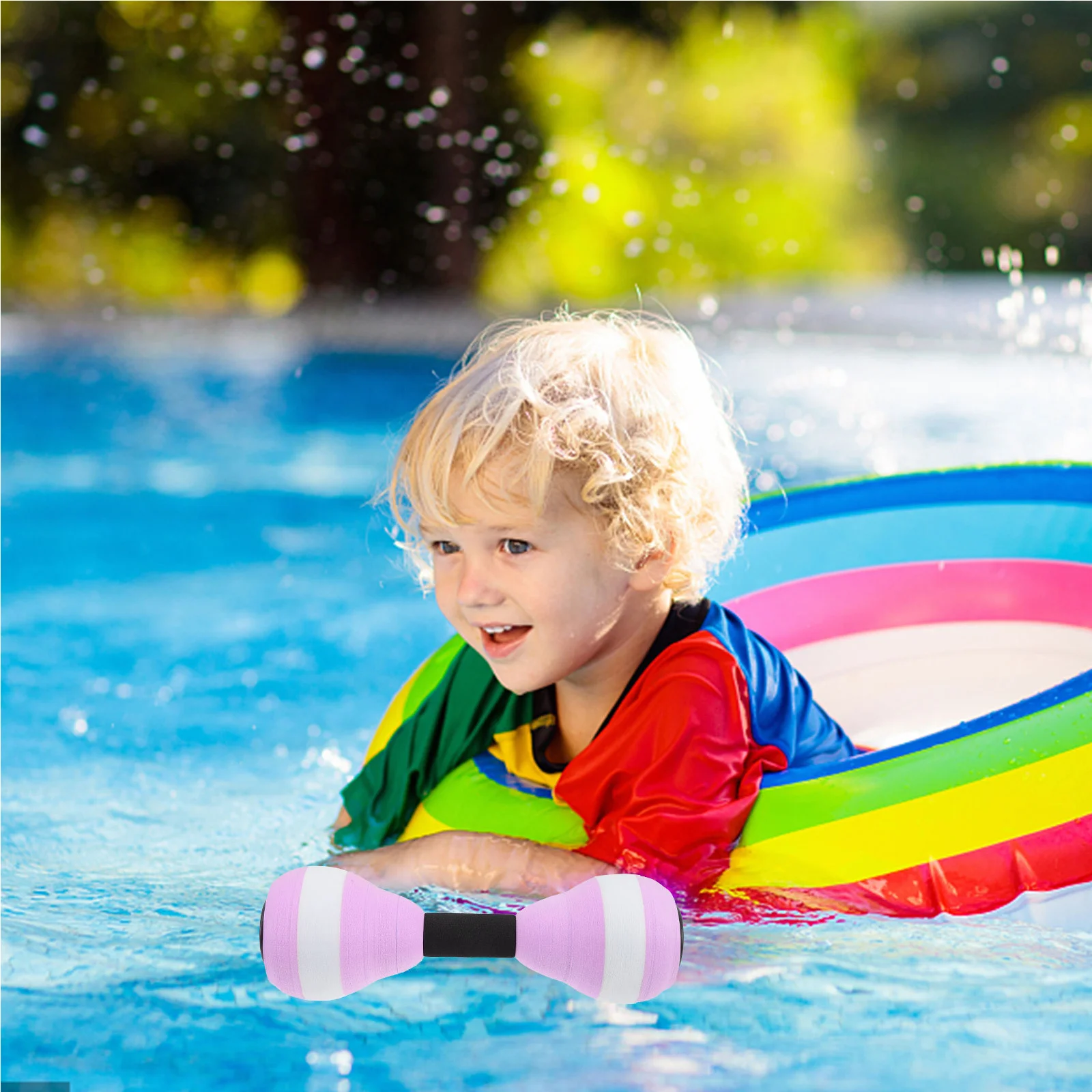 

1Pair Multi-Functional Water Dumbbell for Pool Fitness Aquatic Exercise Swimming Training Equipment All-Age Use