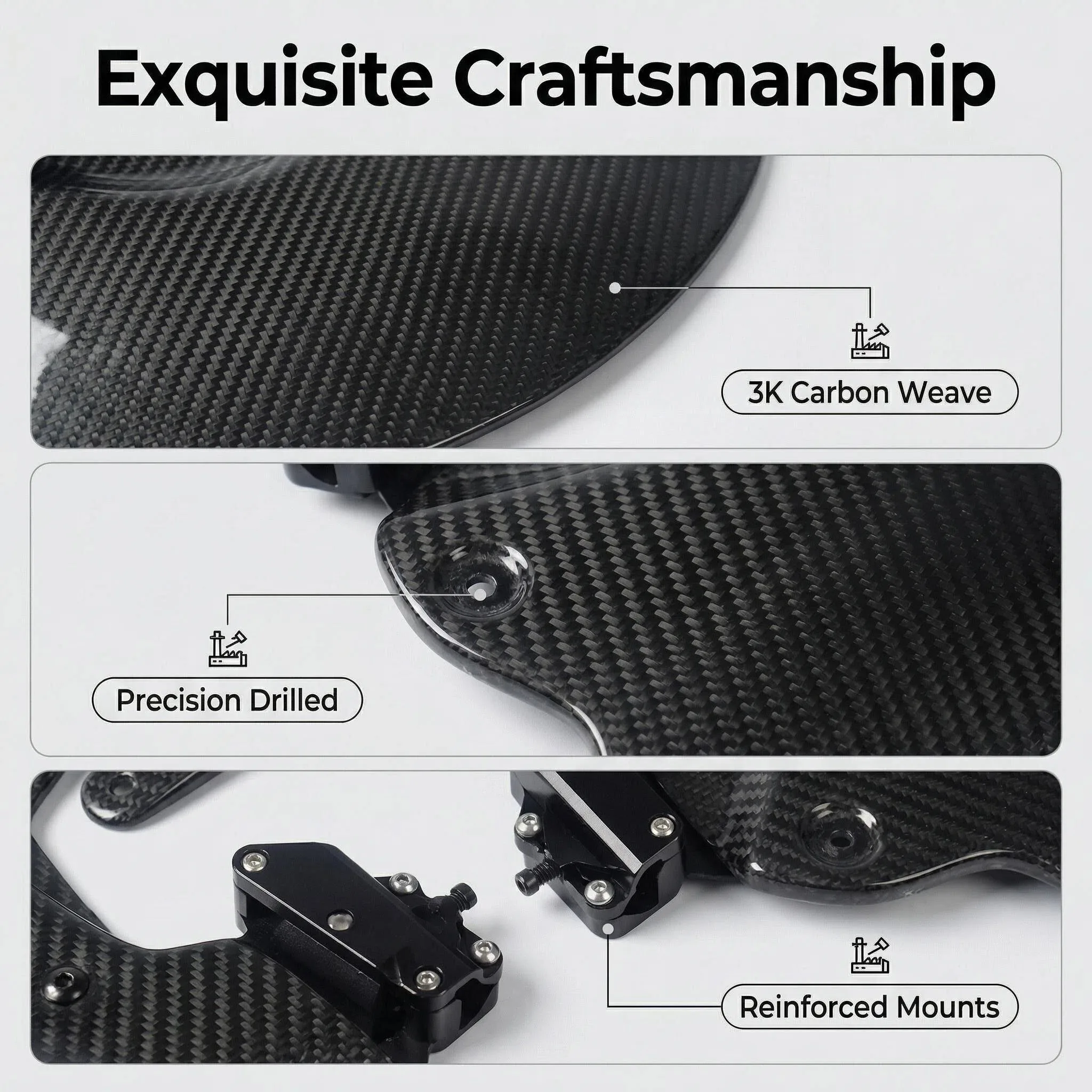 

Carbon Fiber Front Brake Disc Protector Motorcycle Fairing For BMW S1000RR S1000R M1000RR M1000R S1000XR M1000XR 2019-2024 2025