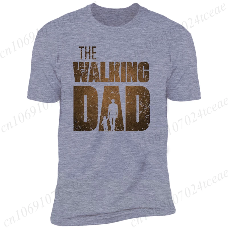 The Walking Dad Printed T-Shirts Men Fashion Summer Tshirt Loose Oversized Short Sleeves Tshirt Funny Street Casual Hip Hop Tees