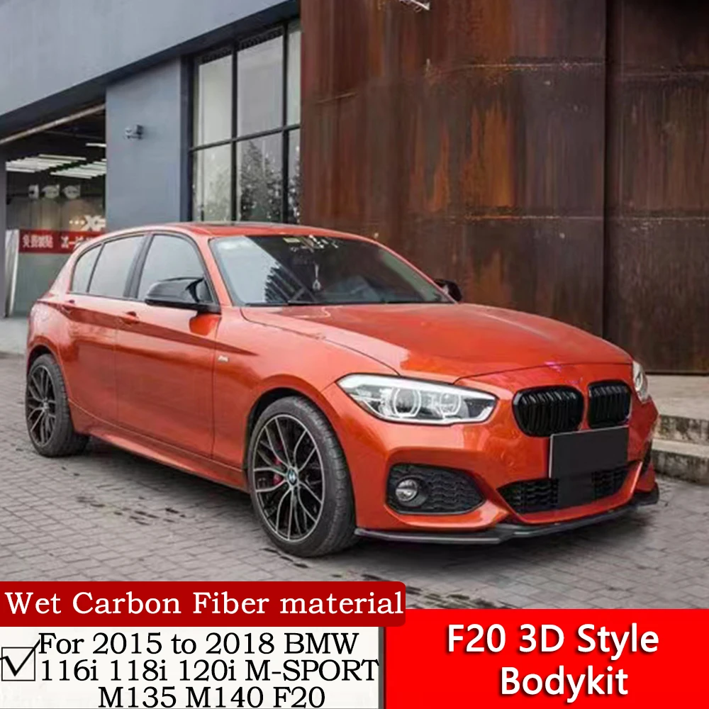 

F20 3D боди-комплект для 2015-2018 BMW 116i 118i 120i M-SPORT M135 M140 F20 дополнительная передняя боковая юбка задний диффузор заднее крыло