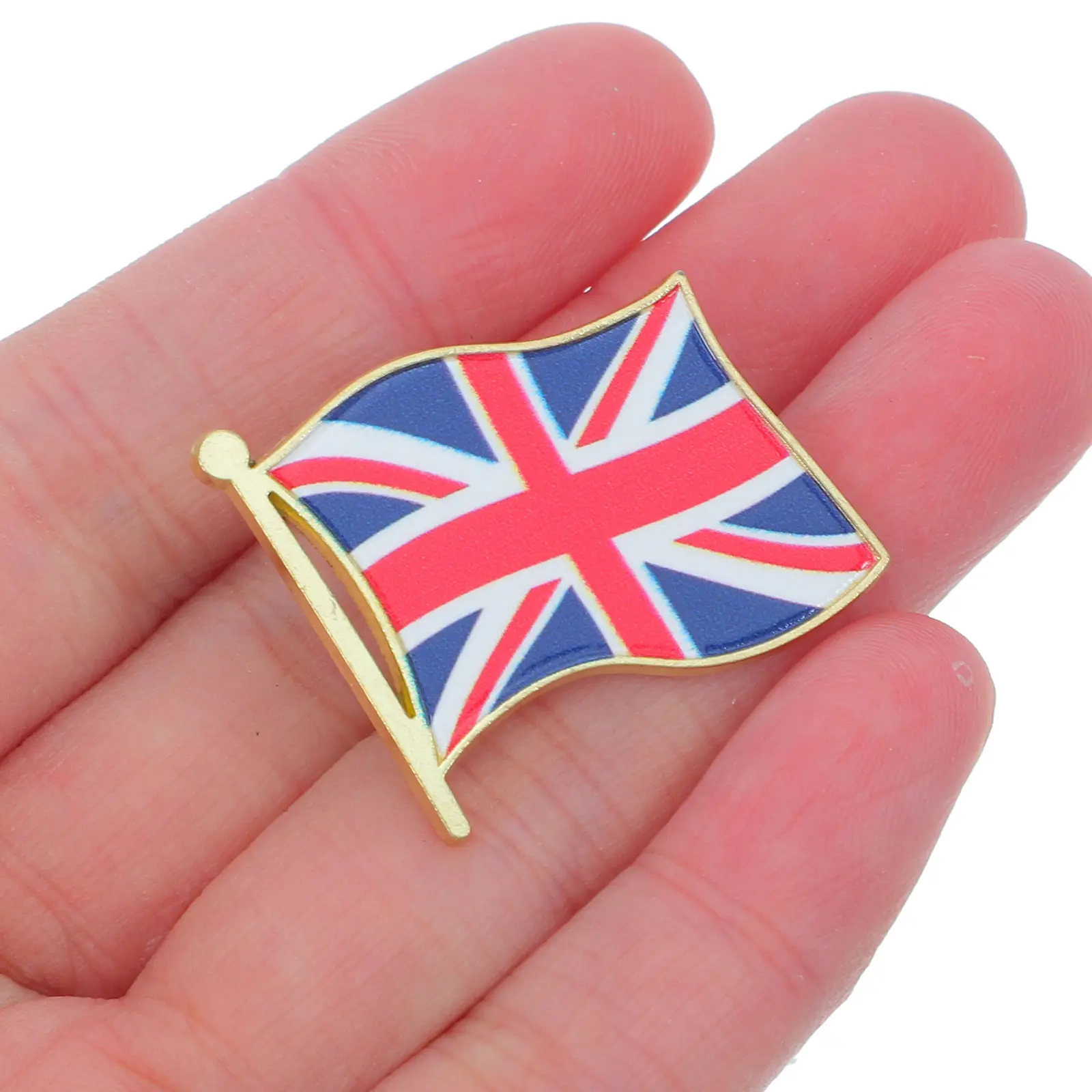 10Pcs Union Jack Lapel Pin British Flag Alloy Metal Brooch Badge England Uk Travel Souvenir Jacket Hat Backpack Pin
