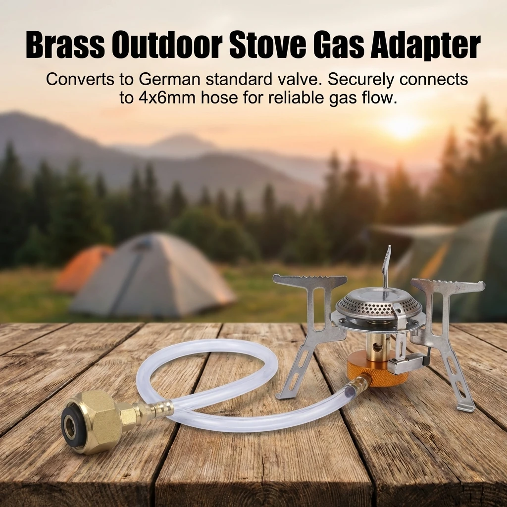 Adaptador gas camping – Conector válvula GLP estándar alemán - imagen 4