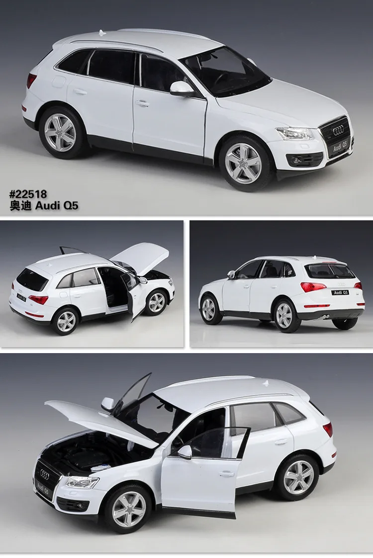Welly 1/24 Audi Q5 SUV Alloy Car Model Diecast Metal Toy Vehicles Car Model Simulation Collection Childrens Toys Gift L26