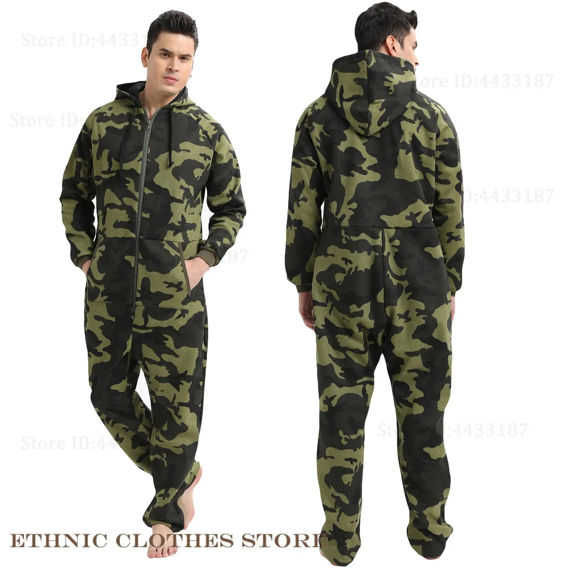 

Loose Casua Hooded Onesies Sleepwear Autumn Winter Men Jumpsuit Pajama Kigurumi Home Clothes Loungewear Sports Outwear Outfit