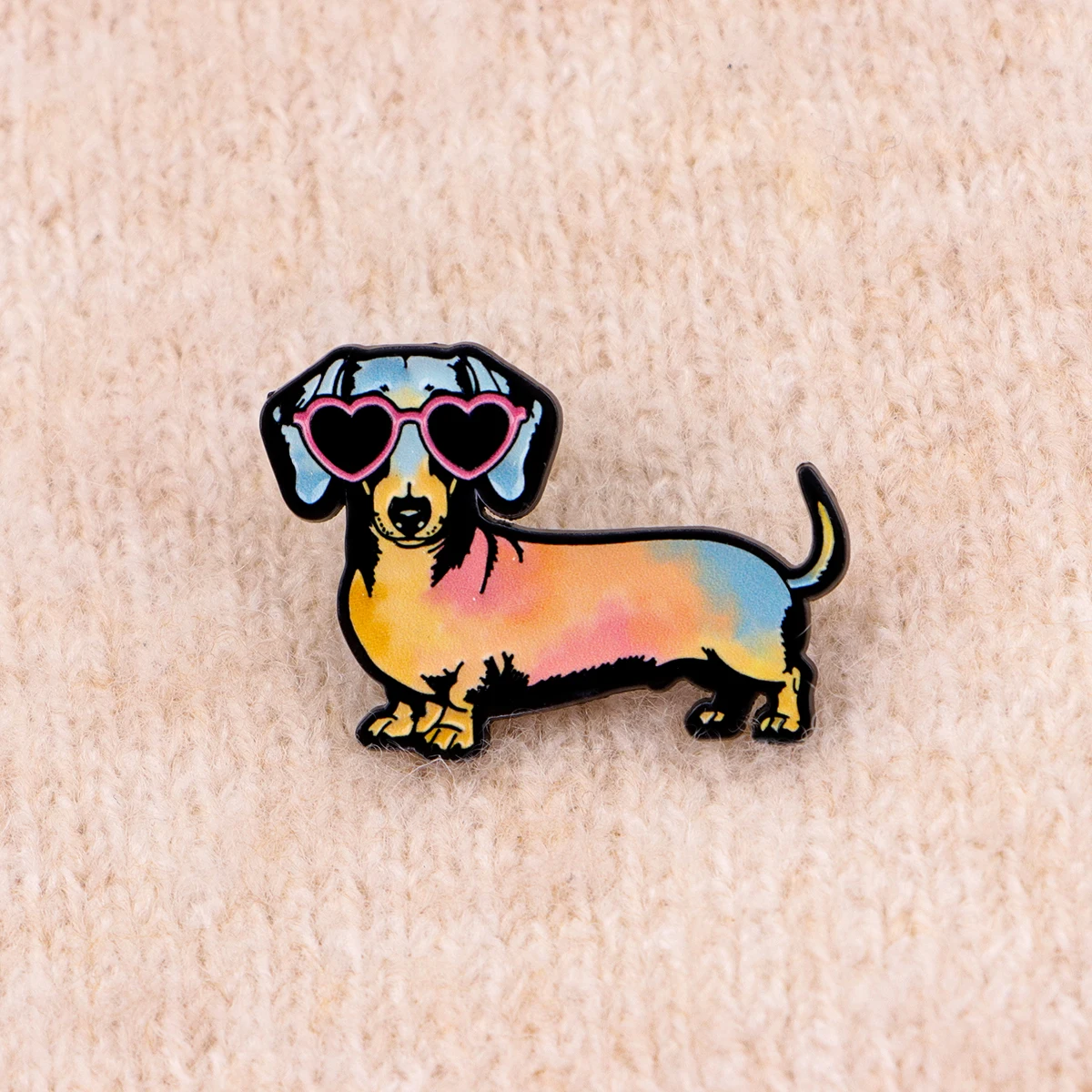Dackel Emaille Pin Niedliche Hunde Brosche Kiefern Anstecknadeln Abzeichen auf Rucksack Kleidung Accessoires Tierschmuck Haustierliebhaber Geschenke