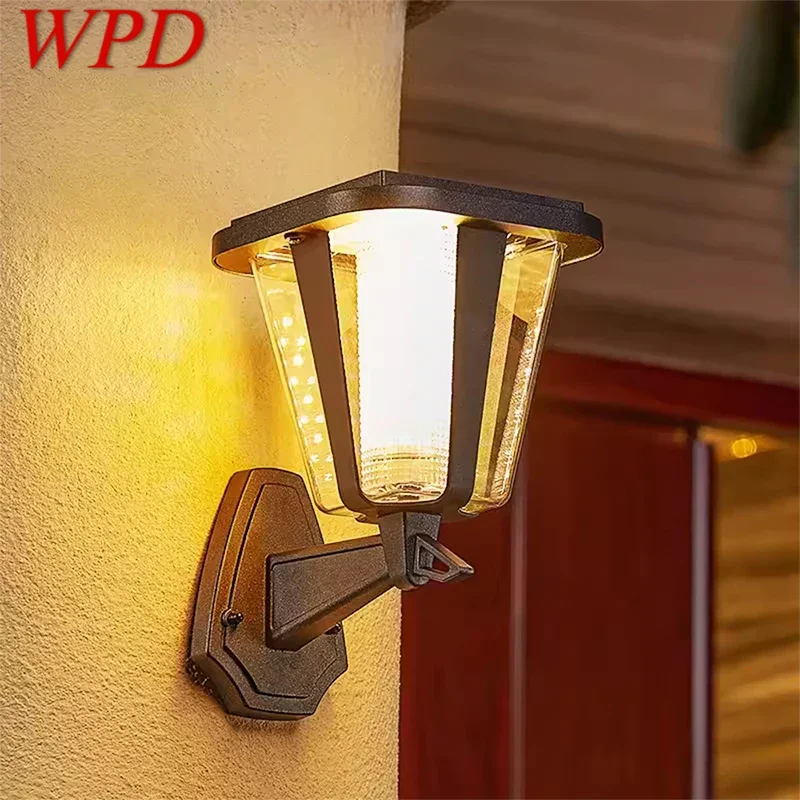 

WPD Contemporary Solar Outdoor Wall Lamps Simplicity Waterproof Creative Balcony Hallway Courtyard Villa Gate Hotel