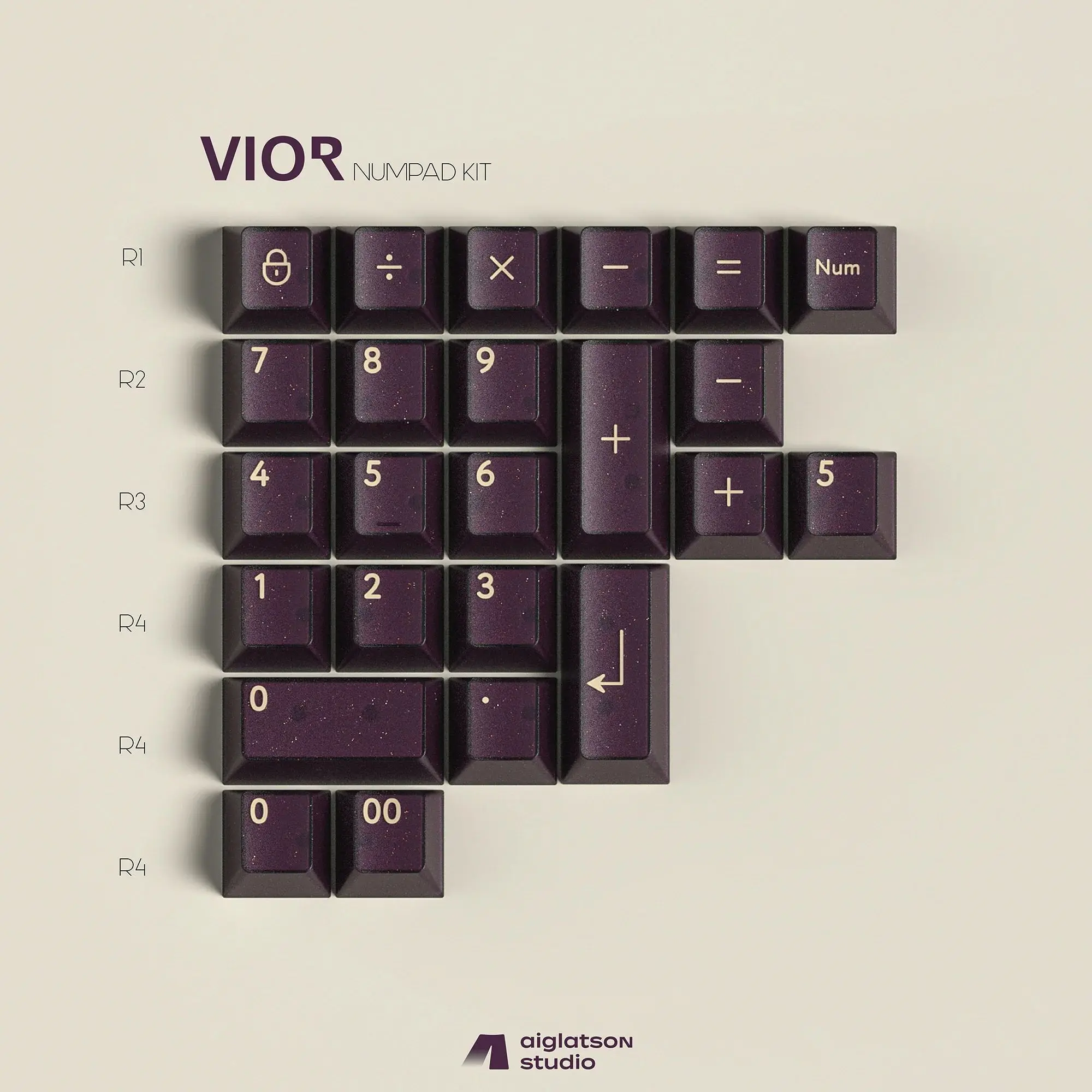 [Child Kit] PBTfans Vior For MX-style Mechanical Keyboard ABS Material Cherry Profile Doubleshot Keycaps