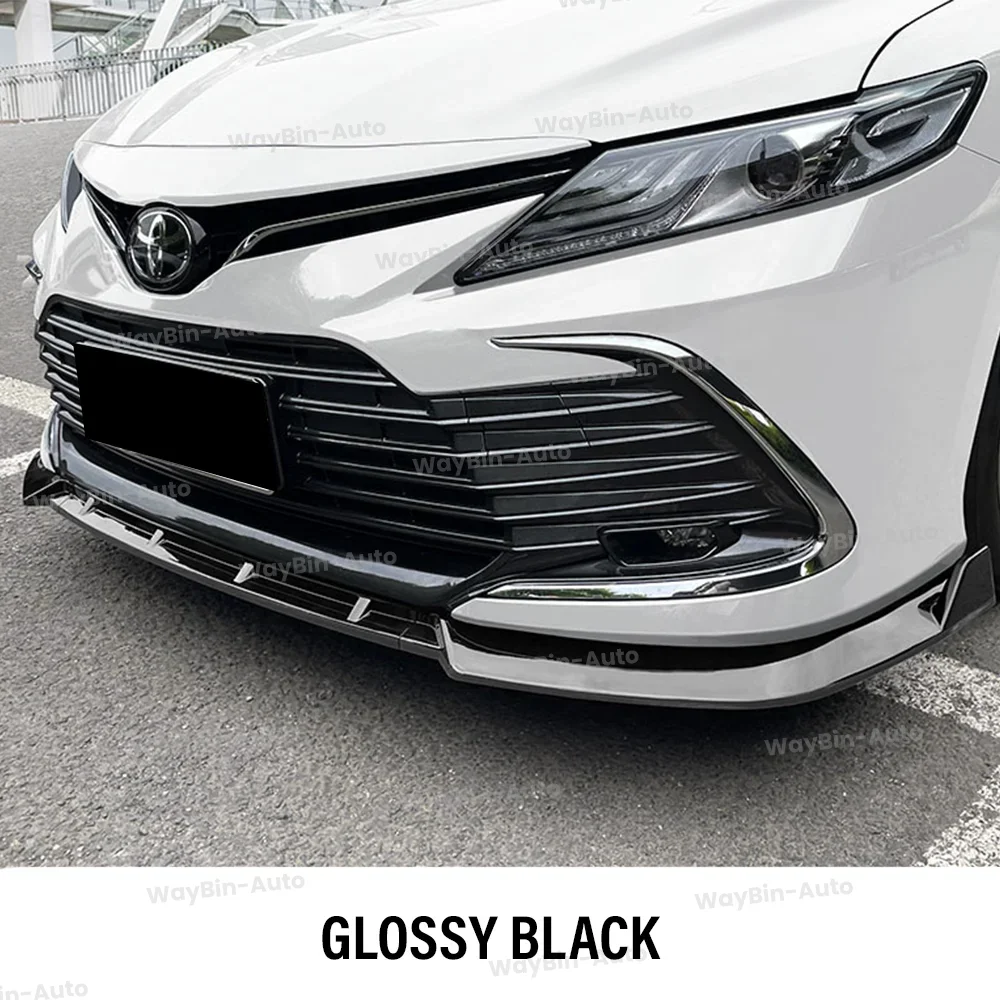 For Toyota Camry L LE XLE 2021-2023 Body Kit Bumper Lip Spoiler Exterior Modification Tuning TRD Sport Front Bumper Lip Auto Car