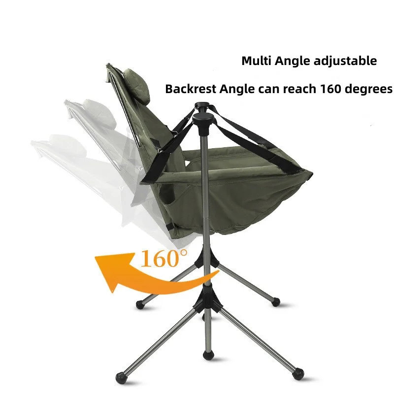 Aluminium Alloy Stargaze Recliner Luxury Camp Chair Camping Rocking Chair Garden Swinging Chairs with Bag