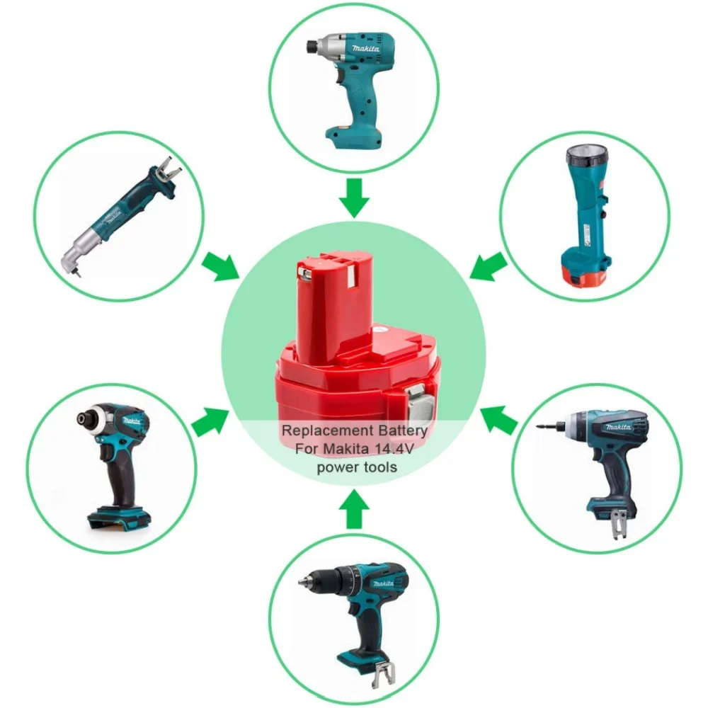 

for Makita 14.4V power tool battery 4800mAh 14.4V cordless drill screwdriver battery 1420 1433 1434 1435 6337D