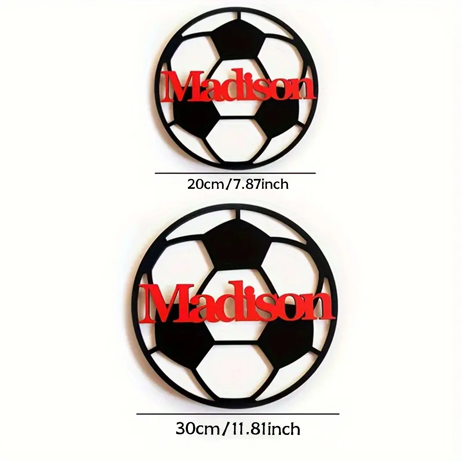 1pc Double-layer Customized Wooden Football Name Tag,Exclusive Gift for Fans,Sports Field Decoration Hanging,Room Wall Decoratio - view 5