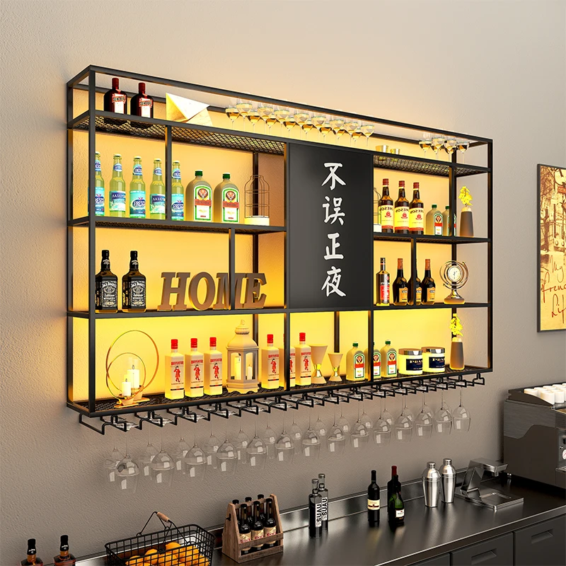 Designer Modern Bar Cabinet Shelves Living Room Storage Restaurant Kitchen Wine Cabinet Display Estante Drinking Bar Furniture
