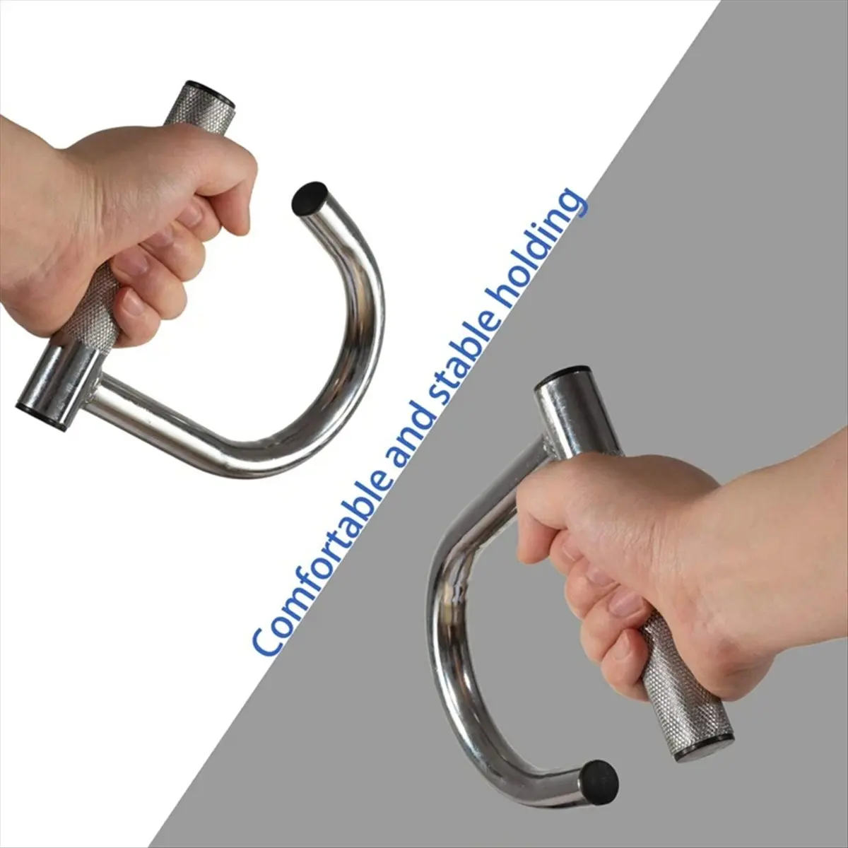 New arrival  Metal Resistance Bands Handles Knurled Chin Up Handle Professional Workout Band Grips Gym Handle for Pull Up