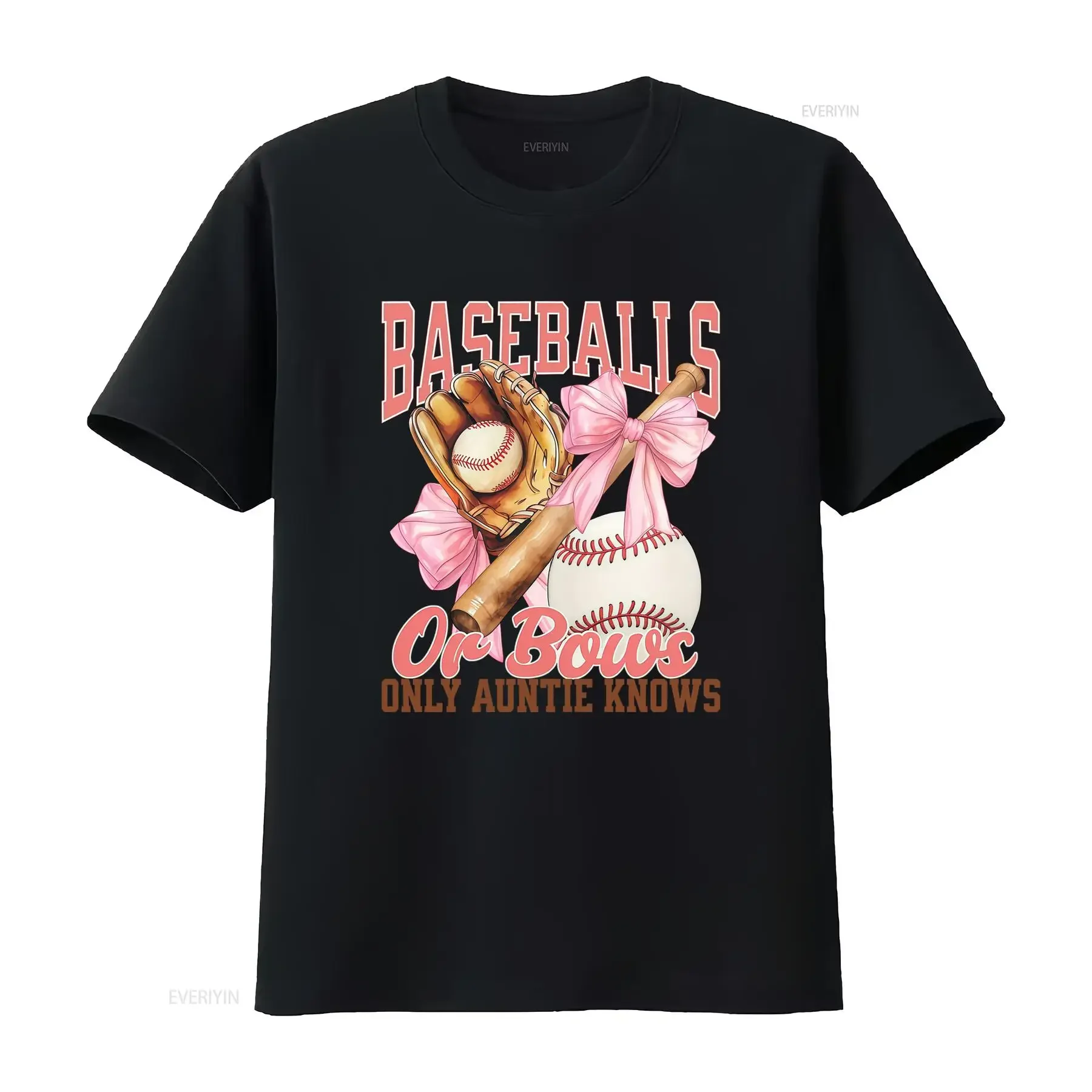 Retro Funny Gender Reveal Baseballs Or Bows Auntie Print Casual T Shirt vintage Washed Unisex Top For Everyday Wear homme Soft