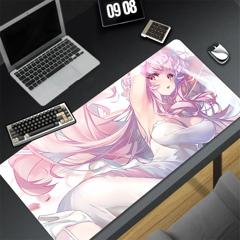 

Gaming Mouse Pad Design Non-slip Rubber Sewn Edge Desk Mat Hololive Mori Calliope Keyboard Pad Gamers And Office Work Mousepad