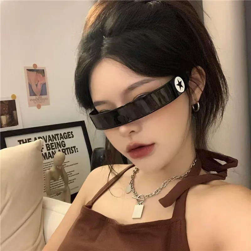 New Future Creative Technology Style Conjoined Sunglasses For Men And Women Cool Eyewear Decoration Sunglasses