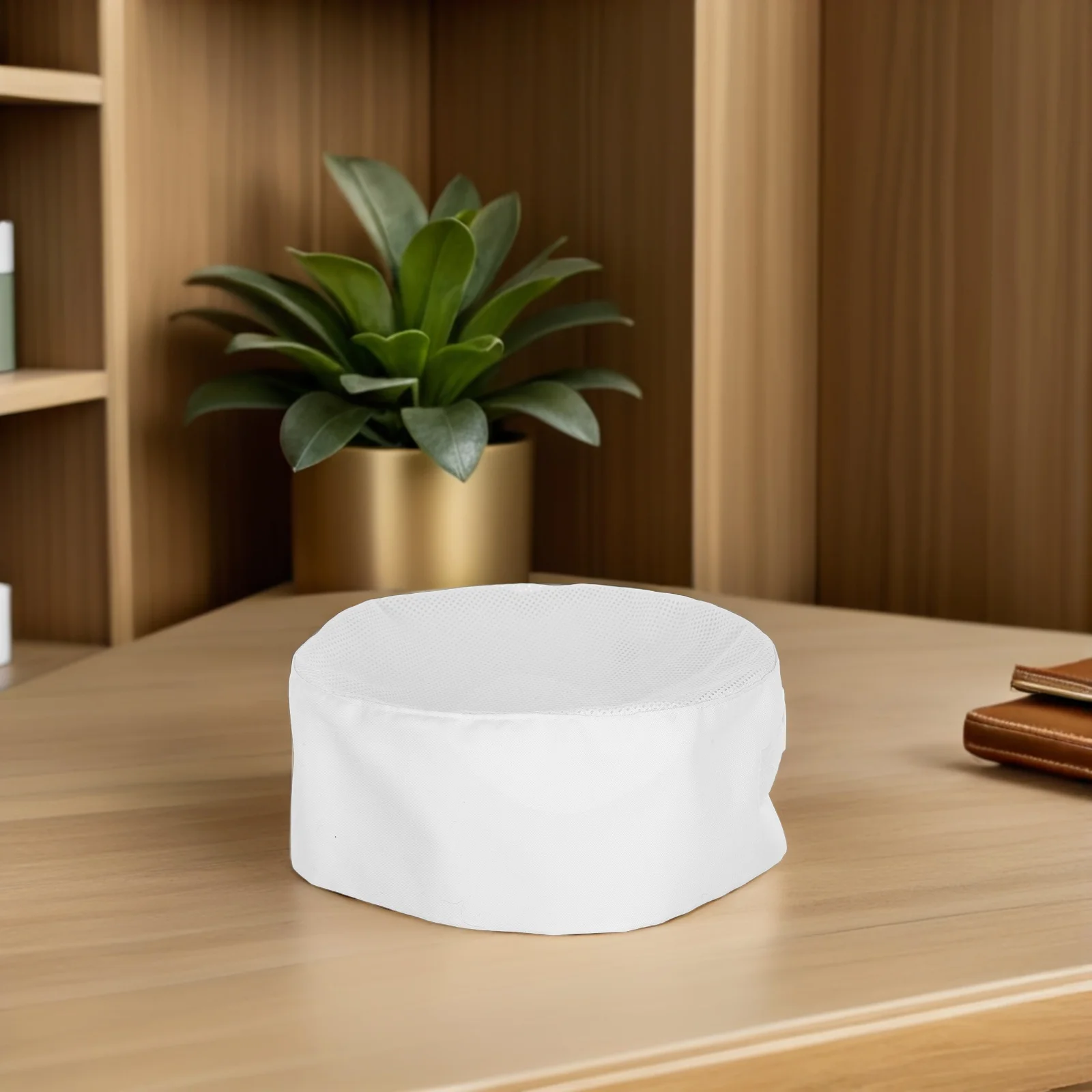 قبعة الشيف البيضاء مقاس واحد قابلة للتعديل شبكية قابلة للتنفس للبالغين للجنسين، قبعة جمجمة لتقديم الطعام، قبعة عمل، مطبخ الشيف