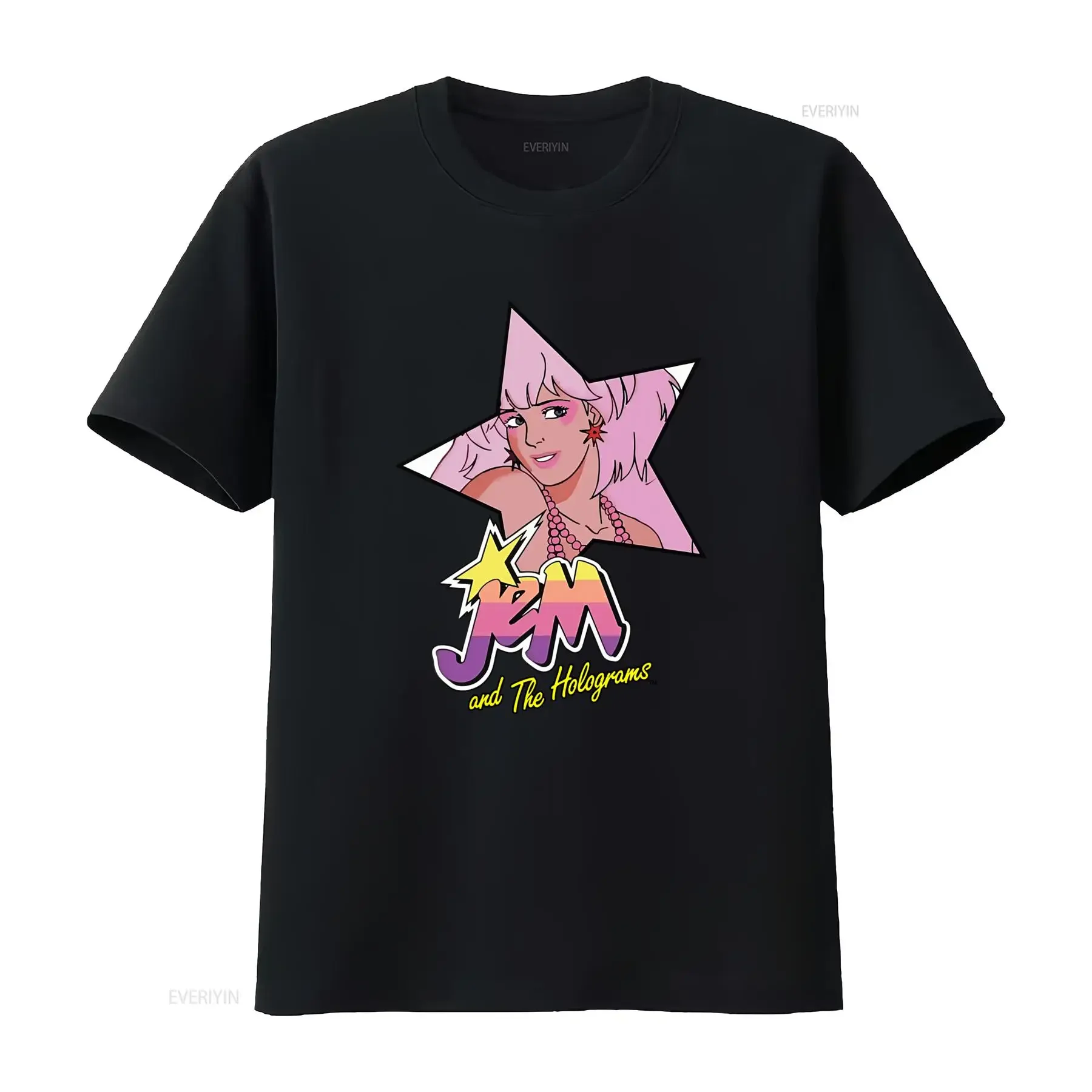 Cotton T Shirt Jem and the Holograms Jerrica Benton Kimber Stormer Print S 5XL vintage Washed Stretched homme graphic fashion