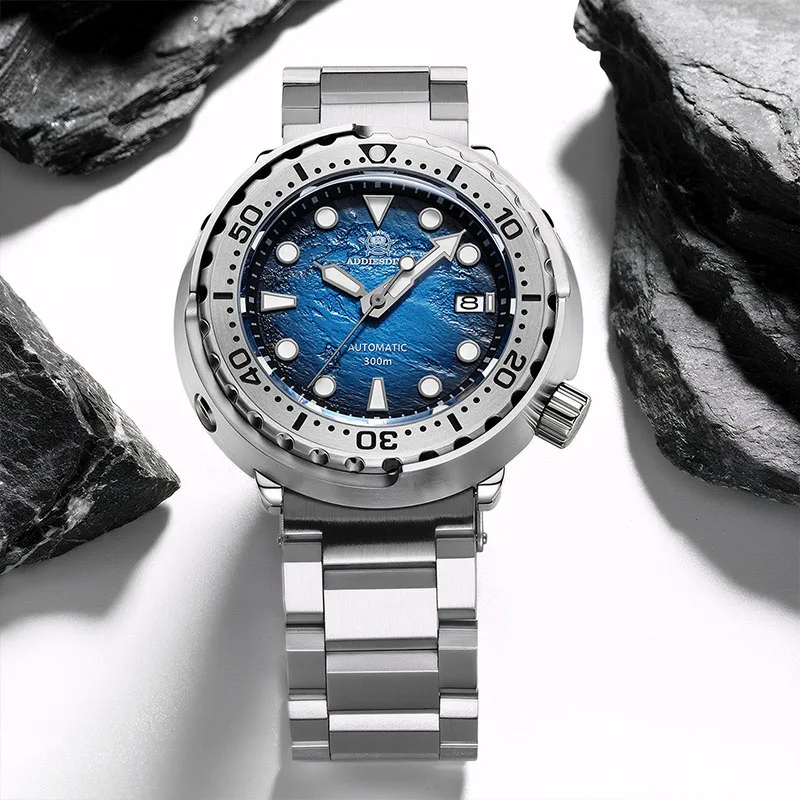 ADDIESDIVE NH35 Movement Automatic Watch Sapphire Crystal Mechanical Watches 300m Diving BGW9  Super Luminous Watches NEW AD2509