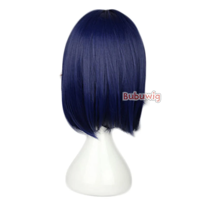 Bubuwig cabelo sintético matar la matar ryuko cosplay peruca feminino 40cm azul misturado vermelho reto sintético anime perucas resistente ao calor