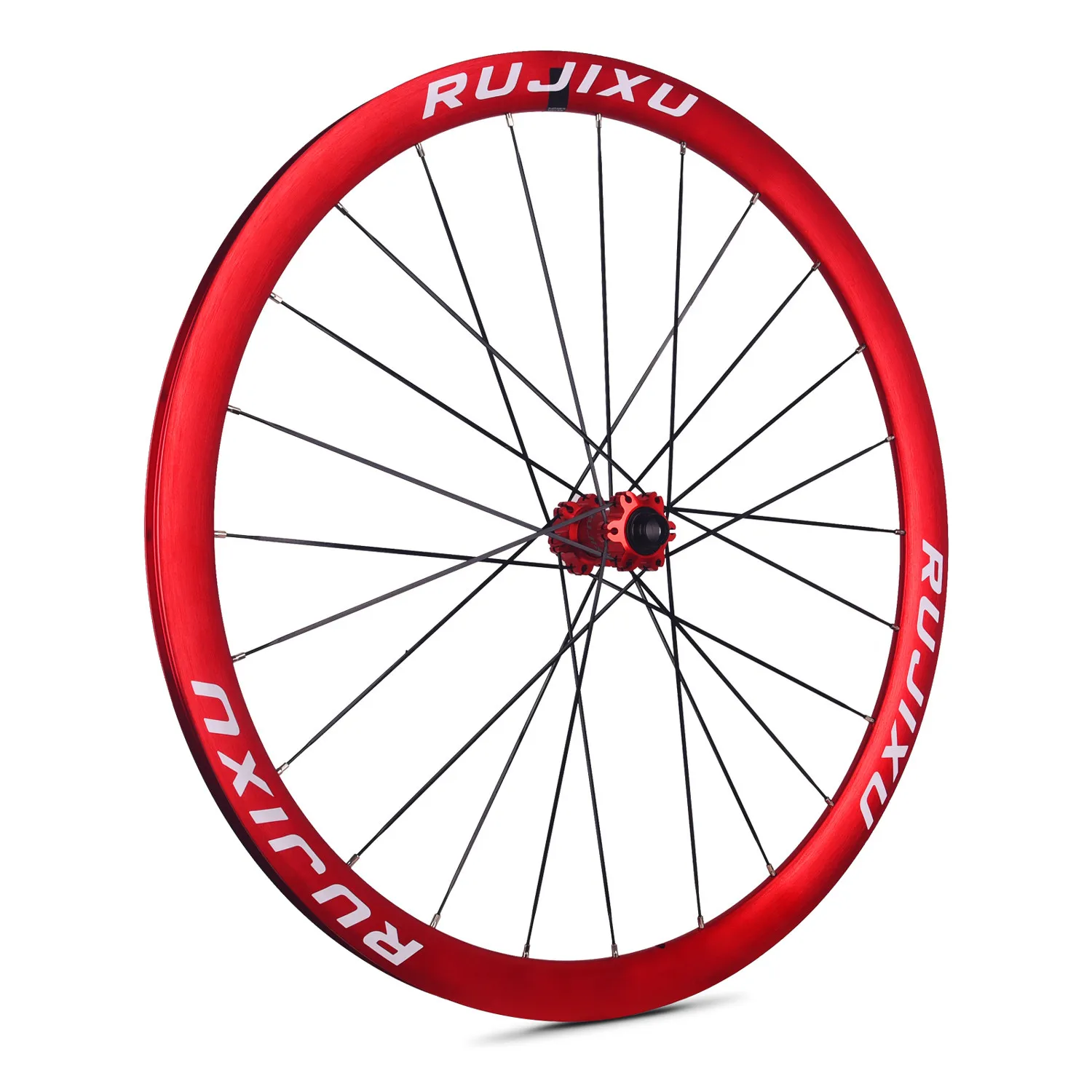 700C RUJIXU Red rim Road Bike Tubeless Disc Brake Wheelset 30/35mm