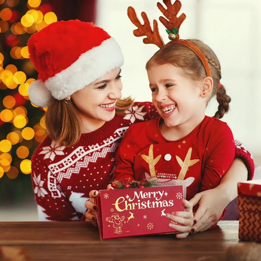 

2 Set Santa Claus Christmas Money Card Envelope Red Lucky Folding Banknote Card Navidad 6 Card Positions