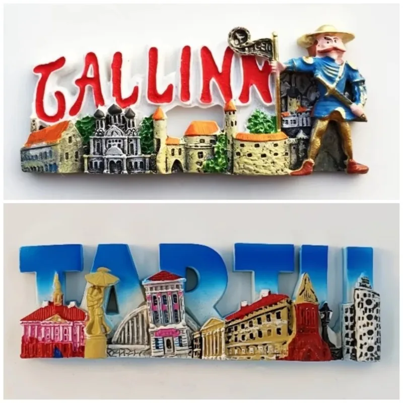 

Estonia Travelling Fridge Stickers Tallinn Tourism Souvenirs Fridge Magnets Home Decor Wedding Gifts