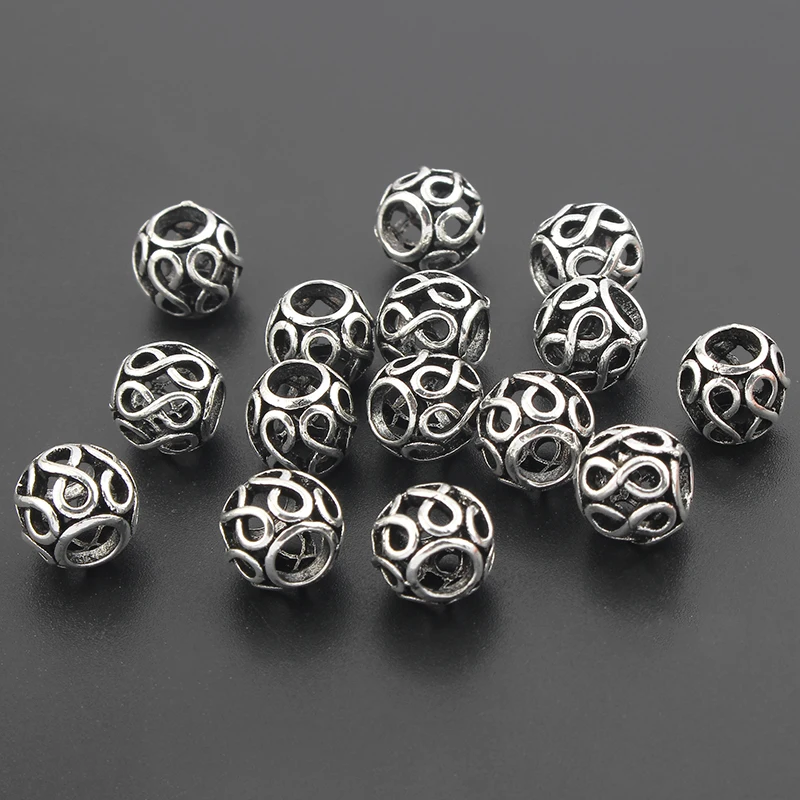 

10pcs/lot Hollow Figure 8 Spacer Beads Decorative Chain Beads for DIY Jewelry Bracelet Necklace Handmade Making Accessories