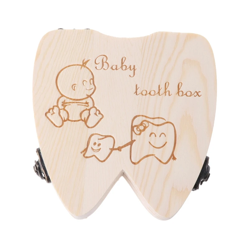 

Tooth Boxes Saver & Holders for Lost Teeth Kids Boys Girls First Birthday Gift Too Holders Wooden Box