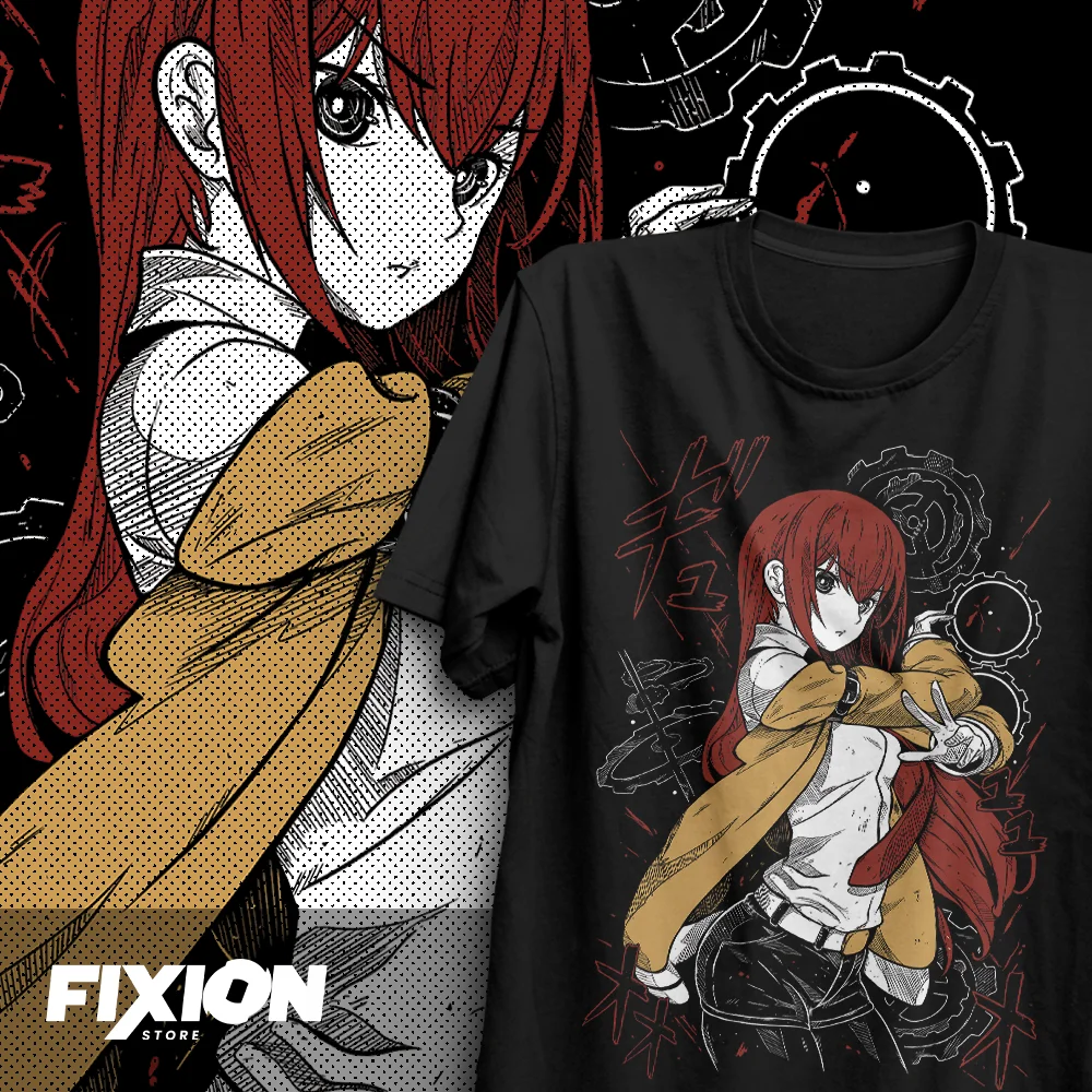 Steins Gate – Makise GC Anime T Shirt Manga Gift For Anime Lover All Size Cotton