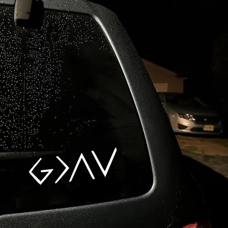 God Jesus Vinyl Art Sticker Laptop Decor God Is Greater Than Highs And Lows Art Decals For Car Window Cup Decoration