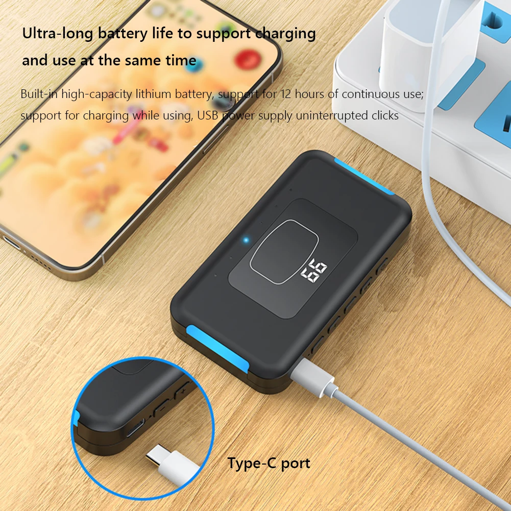 Smart Phone Wireless Auto Screen Clicker Bluetooth-Compatible Mute Clicker Tapper for All Smart Phone for Live Stream Play Game