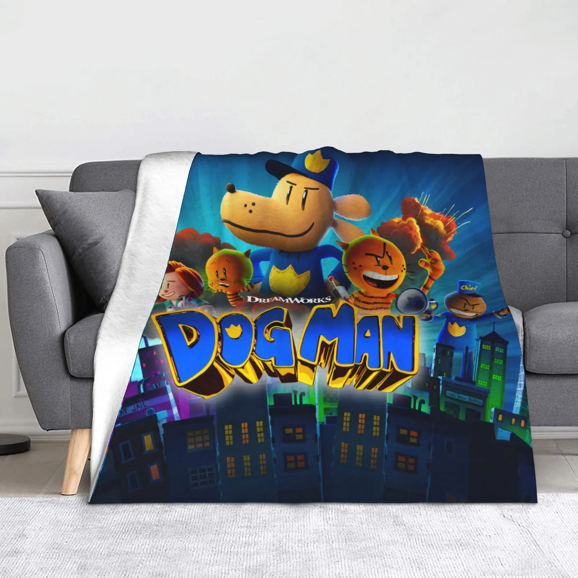 

Одеяло из фильма «Собака-мужчина», фланелевое дышащее супер теплое одеяло на весну/осень для дома, автомобиля, плюшевое тонкое одеяло