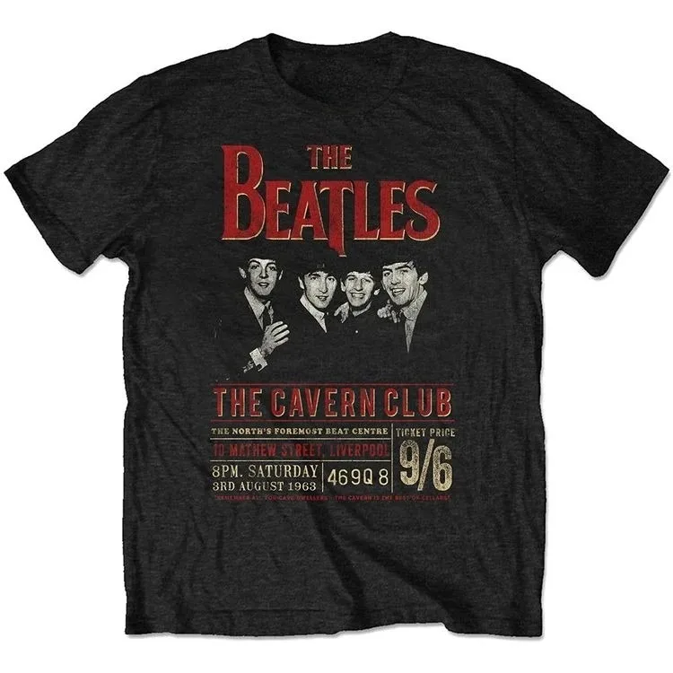 Camiseta Retro de los Beatles '63, Estilo Cavern, Verano 2026, para Hombre y Mujer, Manga Corta, Estilo Hip Hop y Streetwear