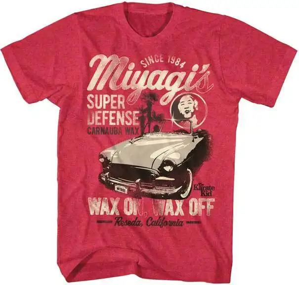 Karate Kid Miyagi's Super Defense Carnauba Wax Men's T Shirt Great Classic Movie