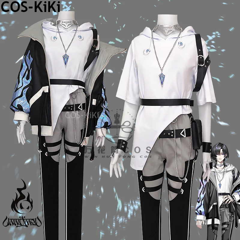 COS-KiKi Vtuber Unnamed Usan Game Suit Gorgeous Cosplay Costume Handsome Uniform Halloween Carnival Party Role Play Outfit