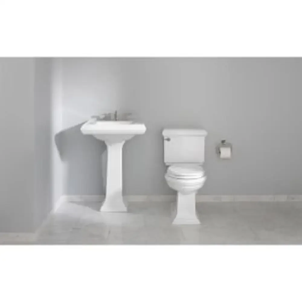 Classic White Bathroom Sink Basin Memoirs Suite Integration Pedestal Lavatory K-2239-8-0