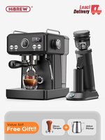HiBREW H10A Black Espresso Machine Temperature Volume Pre Brewing Adjustable 58mm Portafilter Cappuccino Coffee Maker