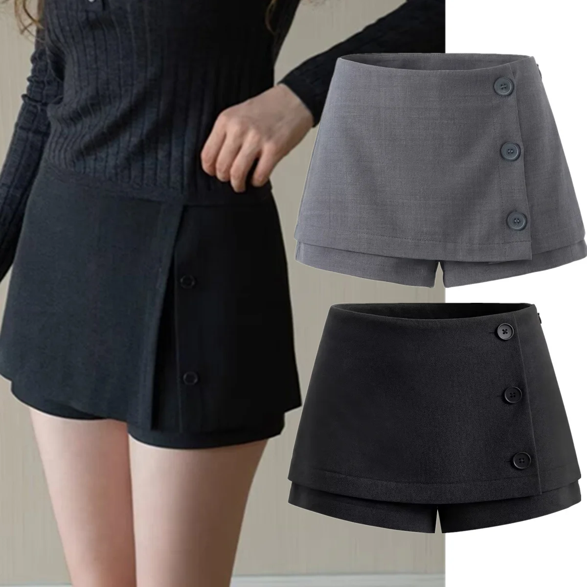 

Jenny&Dave 2026 Summer Fashion Blogger Vintage Suits Shorts Bermuda Casual Pants High Waist Faldas Skirts Cuteore