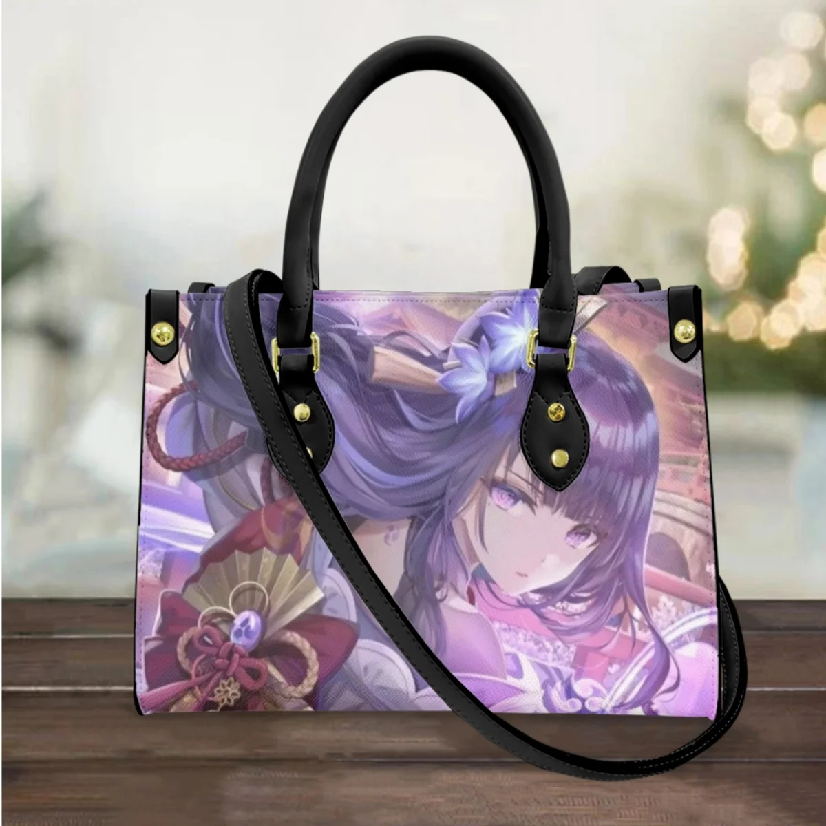 

FORUDESIGNS Teen Girls Handbags Genshin Impact Game Character Tote Bags For Women Fashion Leather Shopping Bags Commuting