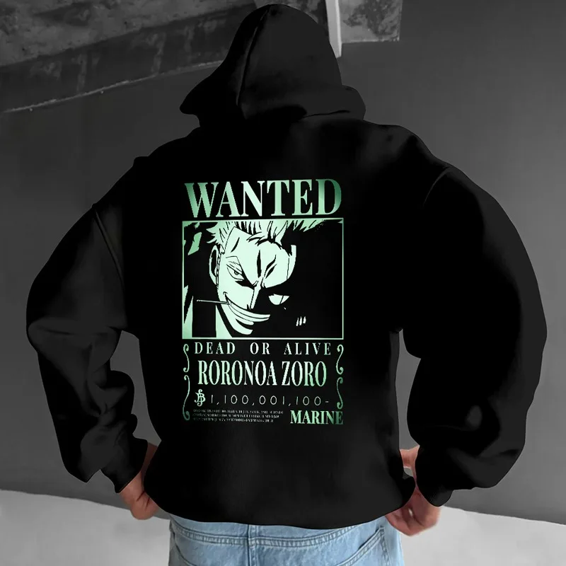 

ONE PIECE 2025 Fashion New Hot ONE PIECE Zhuozhuo Noah Solon Printed Loose Large Size Hooded Sweater Men's and Women's Jacket