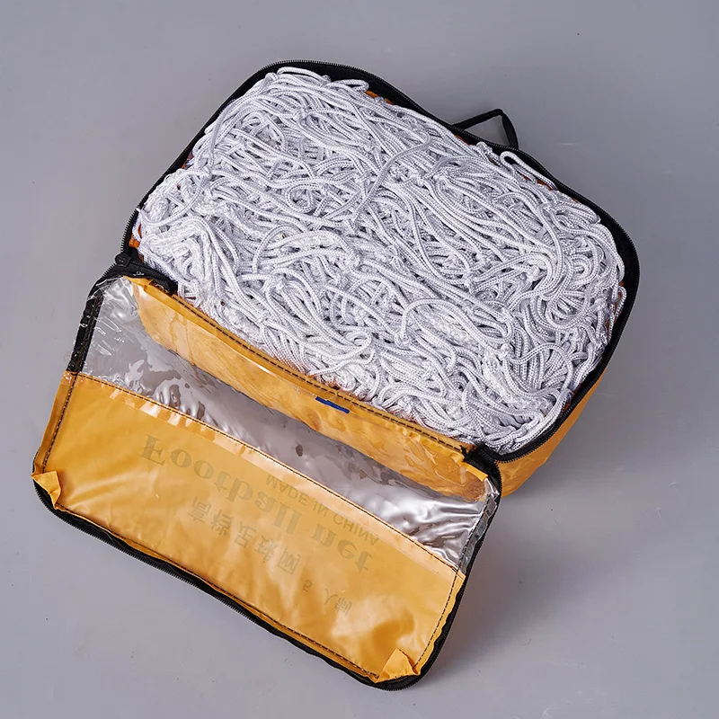 1 Jaring Gawang Sepak Bola Polyester & Nylon untuk Pertandingan 11/7/5 Orang, Peralatan Lapangan Standar dengan Rangka 2025